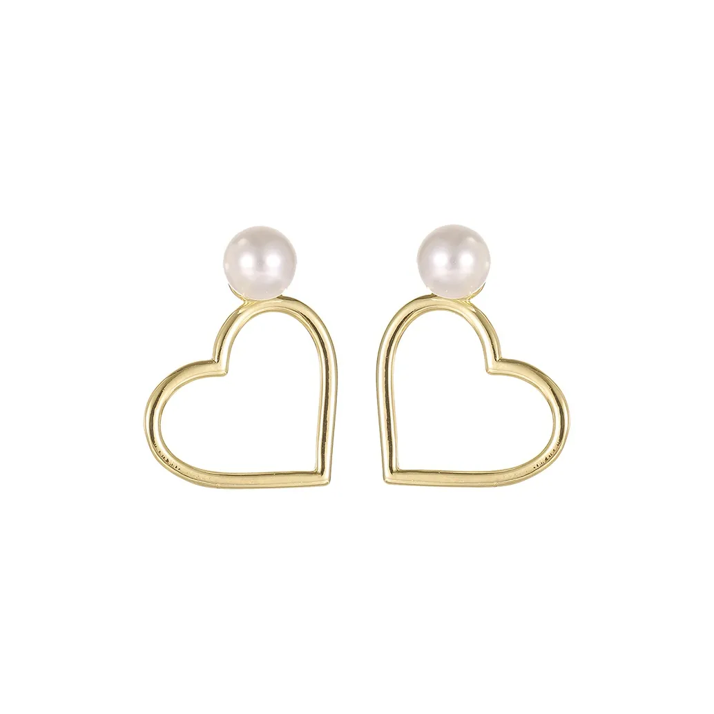 Yi Can Золото с покрытием искусственная жемчужина серьги-гвоздики женские