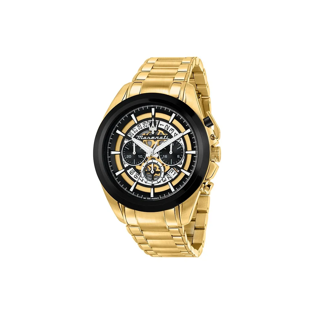 Maserati Мужские часы Кварцевый механизм Ремешок из нержавеющей стали Циферблат с черепом