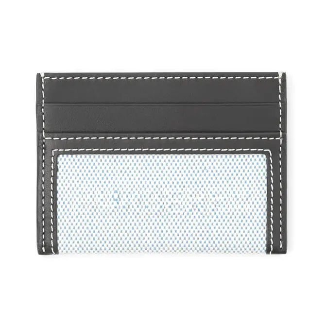 Burberry Хлопок Холст Кожа Кошелек Держатель для карт Женский Яркий Кобальт