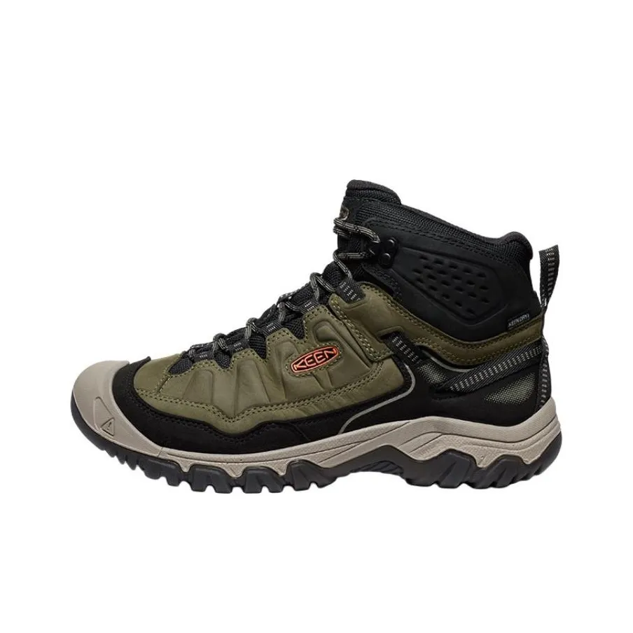 KEEN Targhee IV Cushioned Slip Resistant High Top Hiking Shoes Men's Green