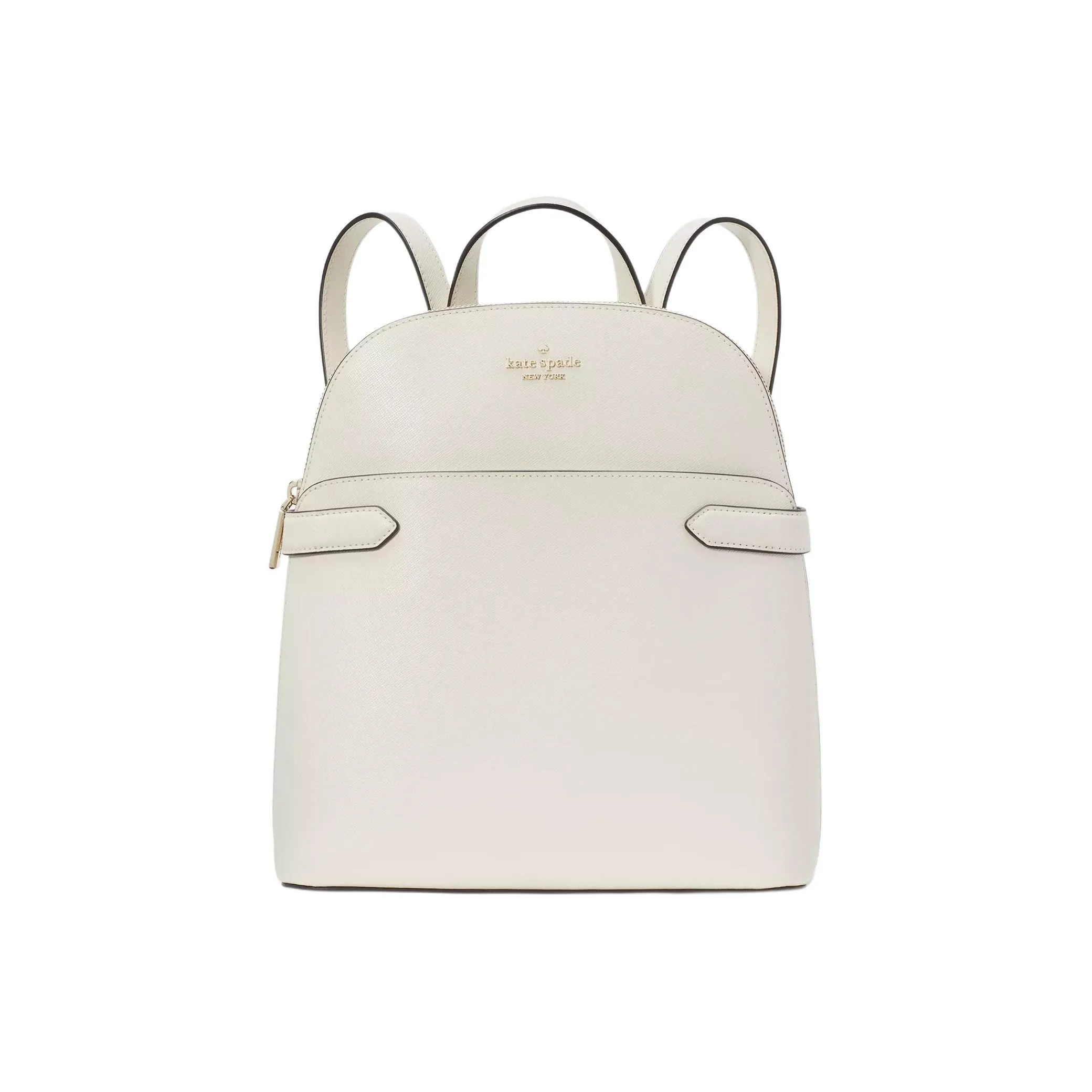 Kate Spade Staci Saffiano Leather Metallic backpack Women's Egg White Crispy Skin