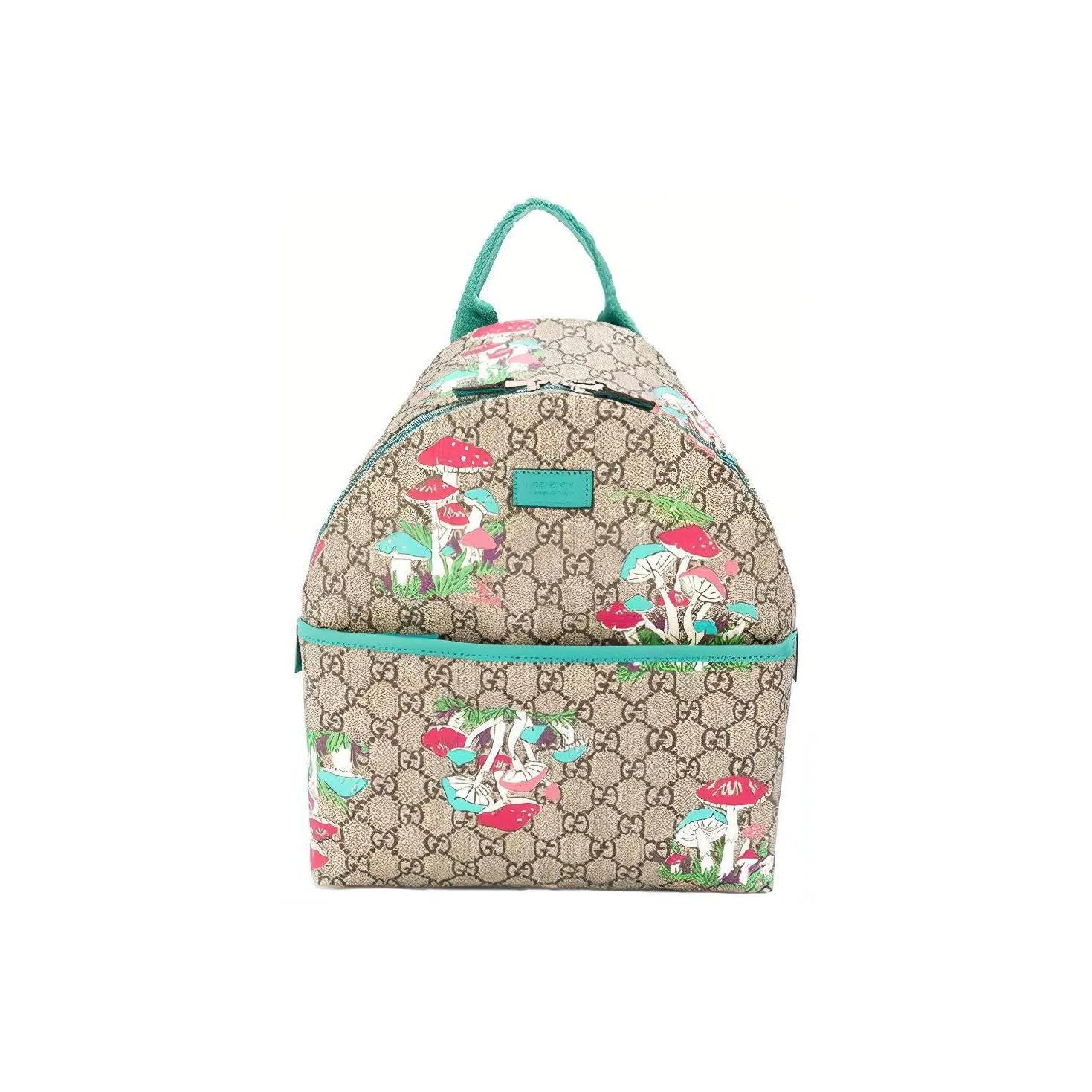 GUCCI Fabric Backpack Kids' Ebony & Mint Green & Candy