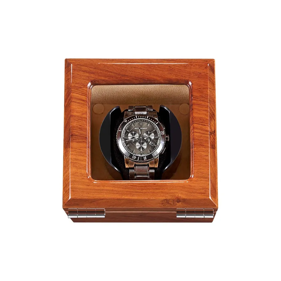 MILANQIAN M Q Коллекция из твердой древесины Padauk 1 2 Отделение для часов Watch Winder Красный Падук Цвет Унисекс