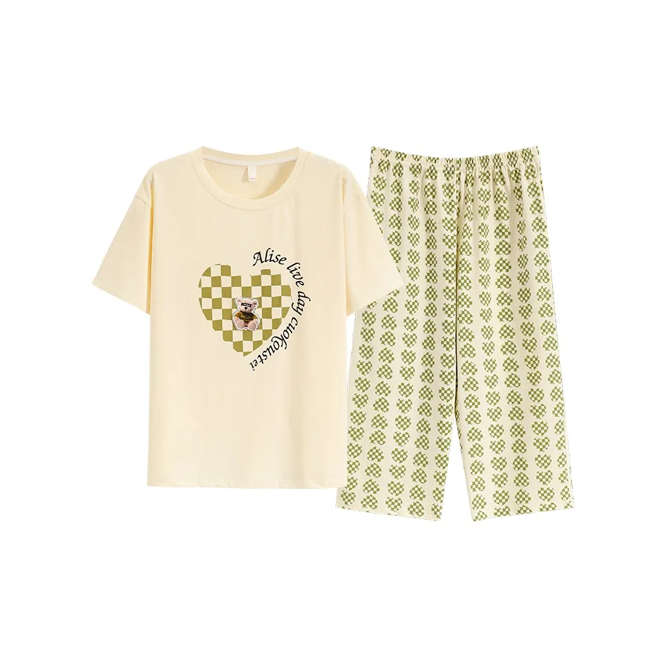 Pretty Lady Pajama Set Women's Apricot