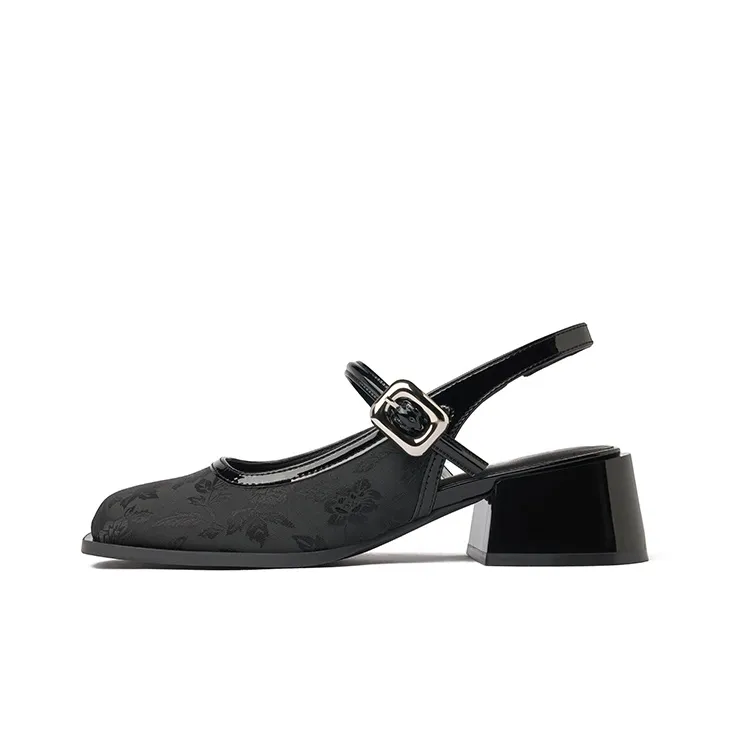 JOSINY Квадратный каблук Mary Jane обувь 5 см женская