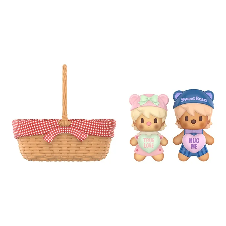 POP MART Коллаборация Edition Маленький Sweet Bean Цвет Печенья Basket Модные Фигурки