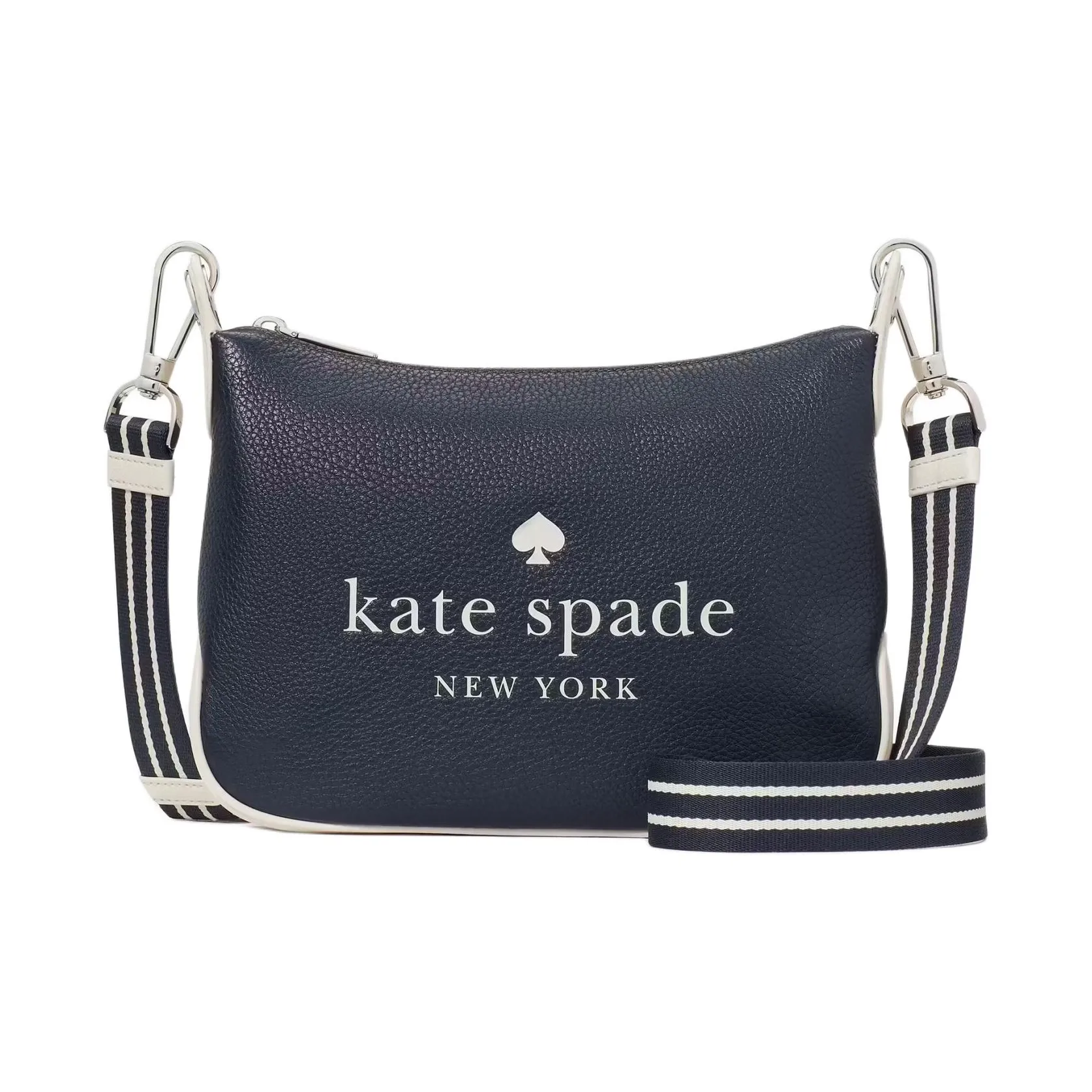 Kate Spade Pebble Leather Shoulder Bag, Crossbody Bag Trumpets Women's Blue