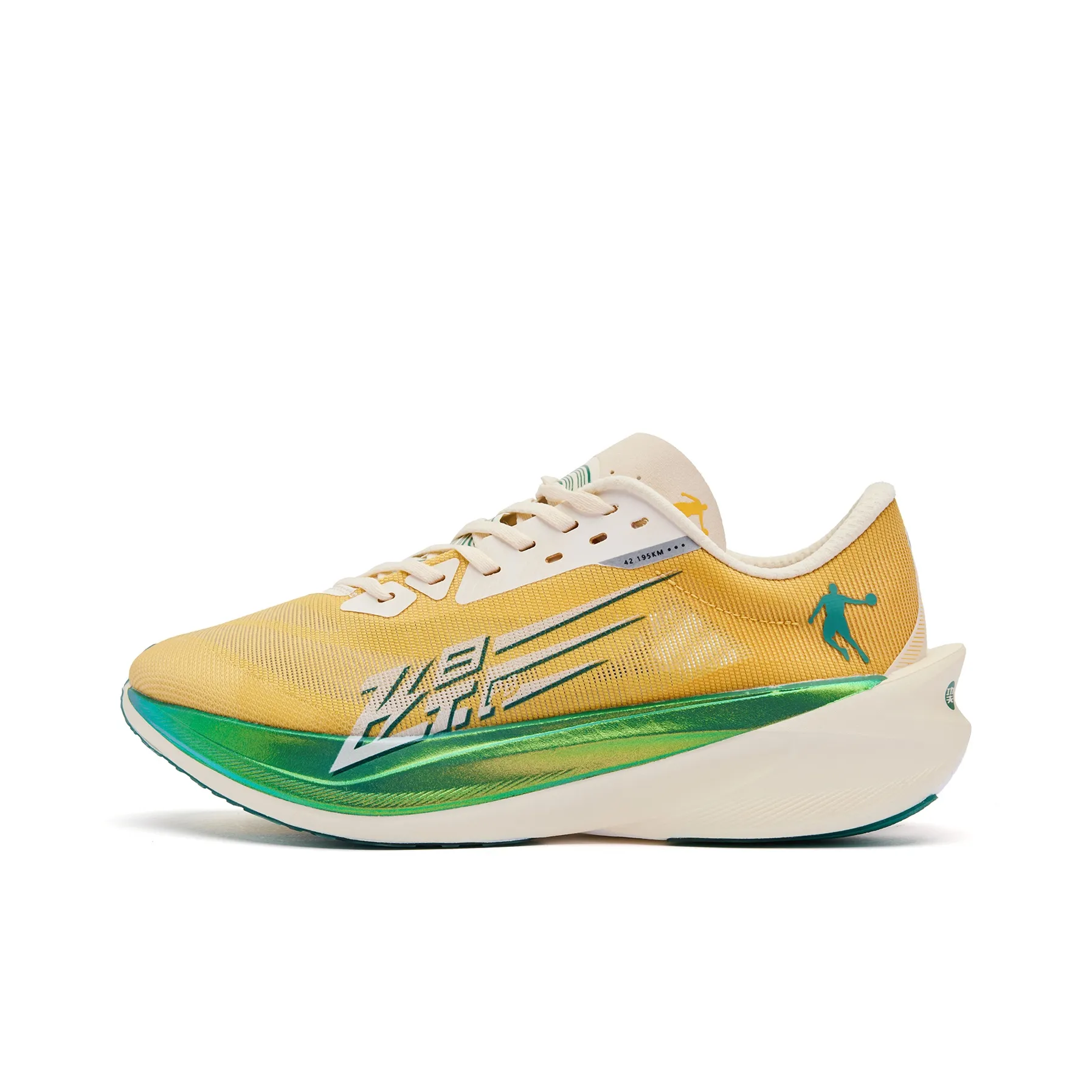 QIAODAN Flying Shadow PB4.0 Running Shoes Men's Low Top Marigold Yellow Green