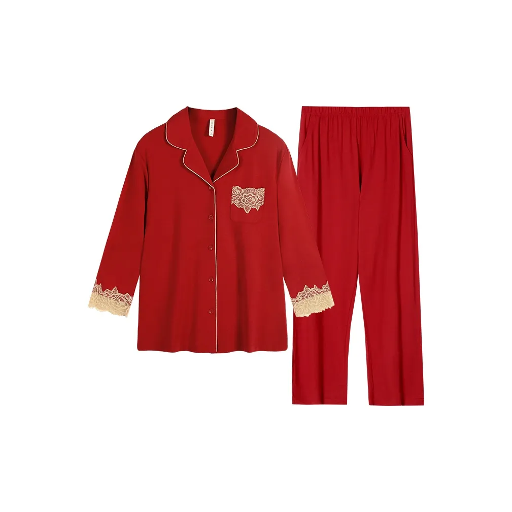ITALAI Пижамный комплект женский итальянский красный