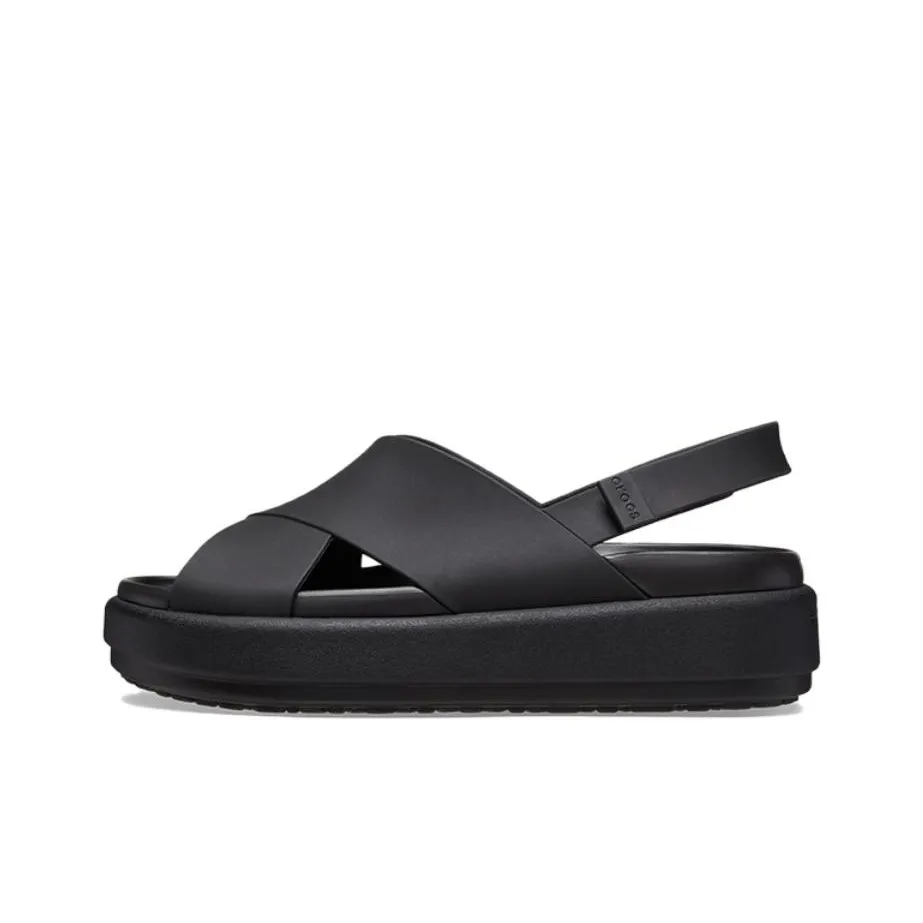 Crocs Brooklyn Luxe Cross Strap 'Black' Women's