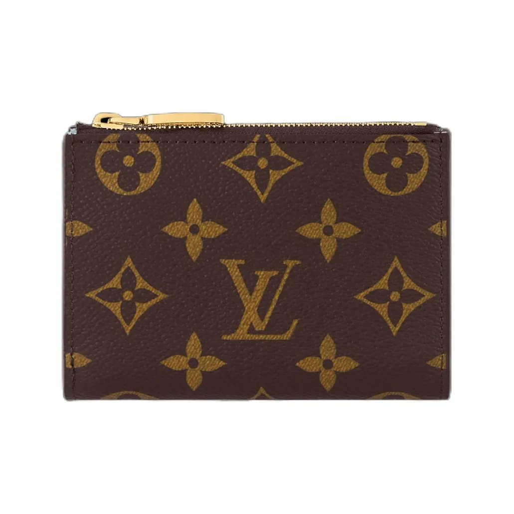 LOUIS VUITTON Lisa Canvas Wallet Women's Brown & Light Blue