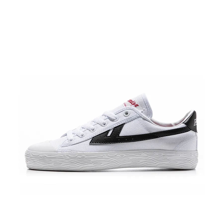 WARRIOR Canvas Shoes Unisex Low Top White Black