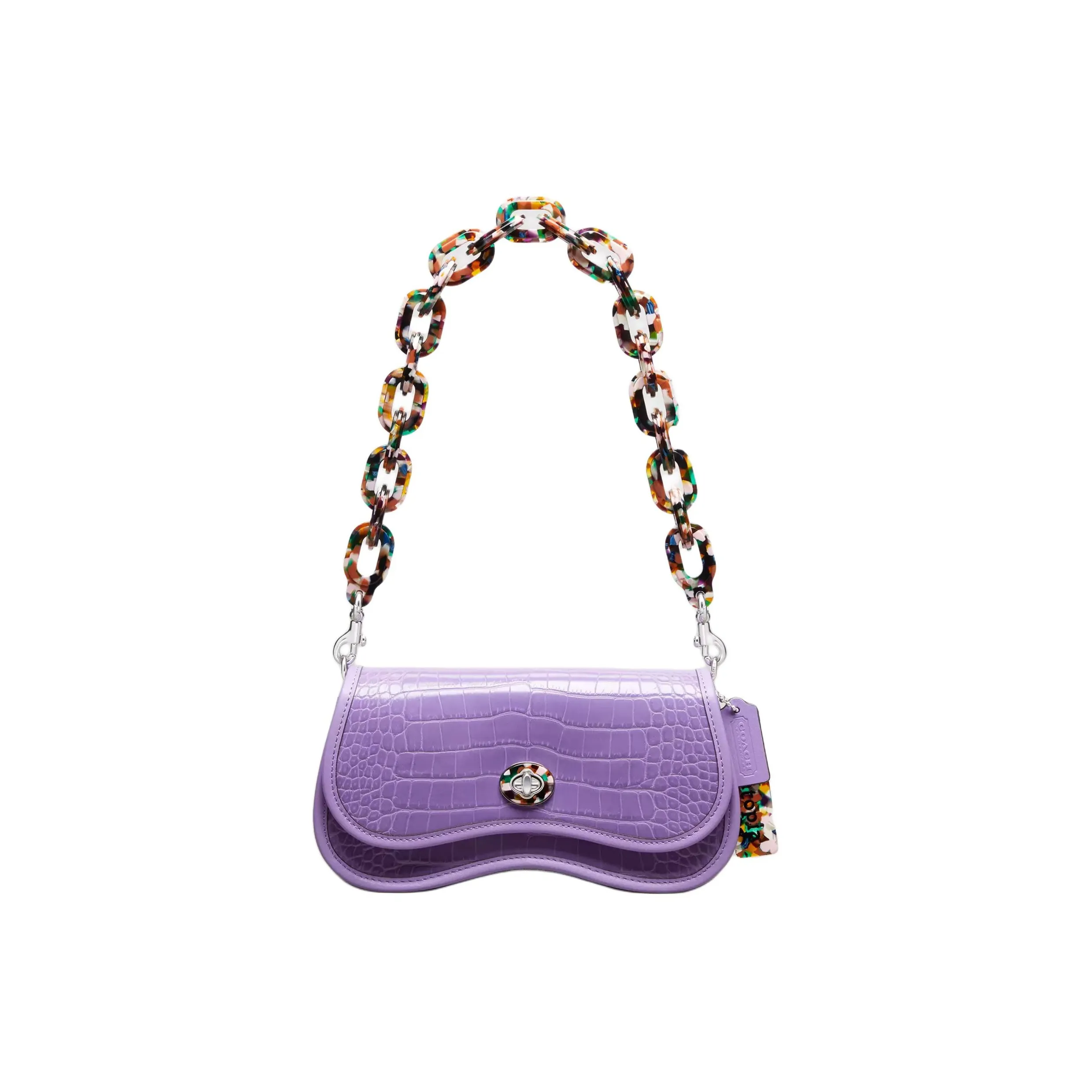 Coachtopia Крокодил Тисненая кожа Сумка Сумка через плечо Женская Радужный цвет