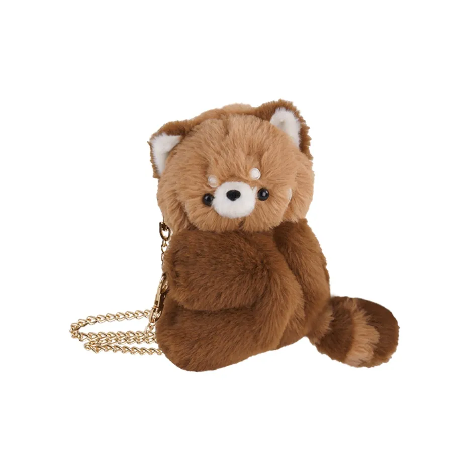 Holding Bamboo Плюшевая сумка через плечо унисекс кофейно-коричневого цвета