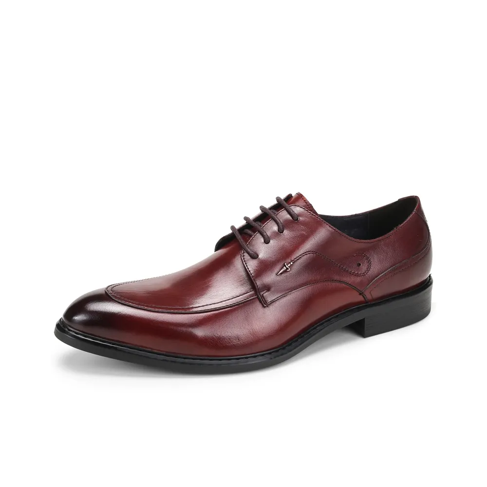 ASTON M.JAZZ Dress Shoes Men's Low Top Burgundy/Black