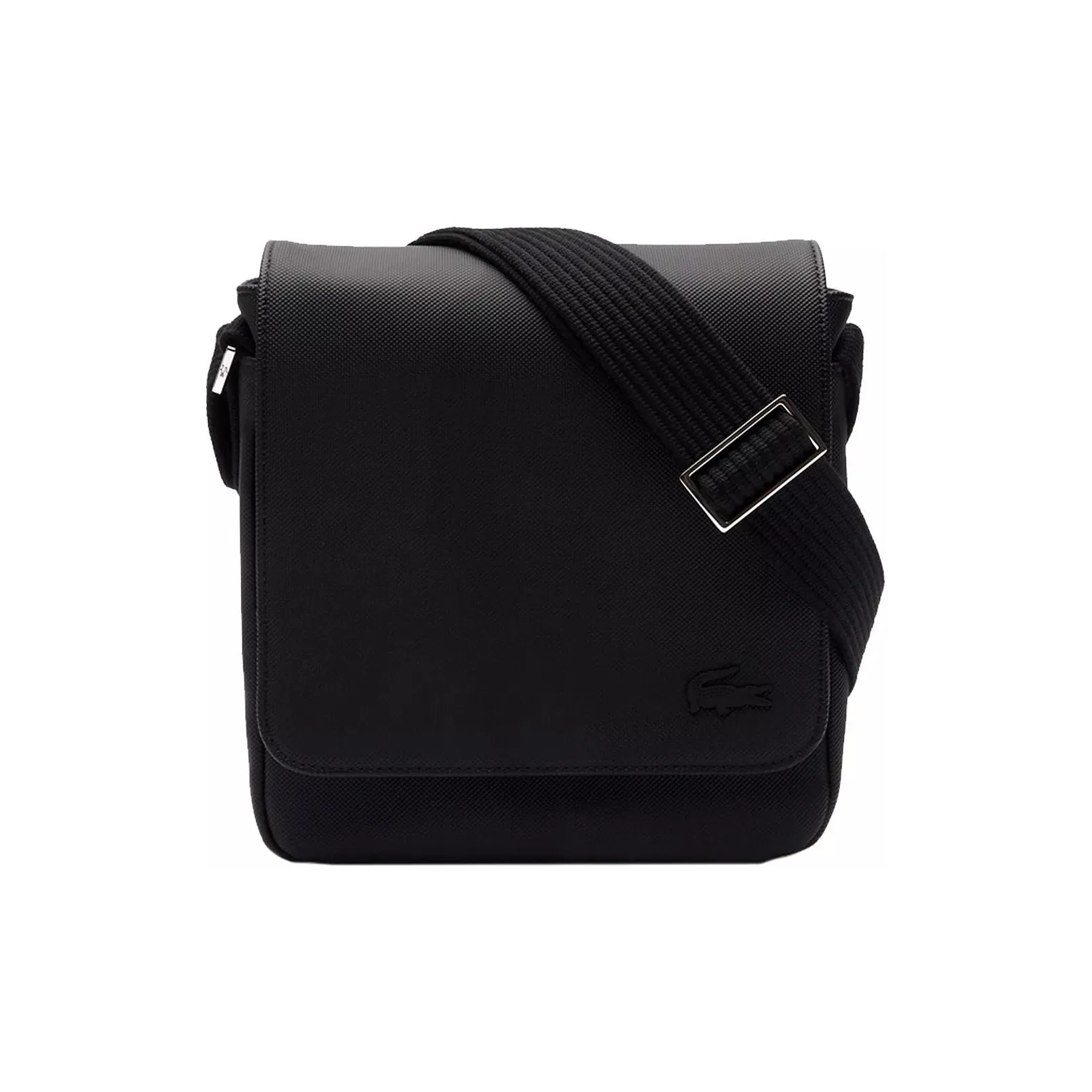 LACOSTE PU Crossbody Bag, Shoulder Bag Regular Men's Black
