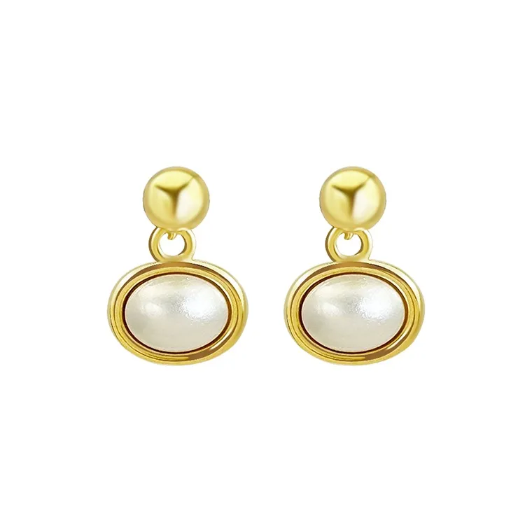 Yi Can Золото с покрытием Жемчужные серьги Женские