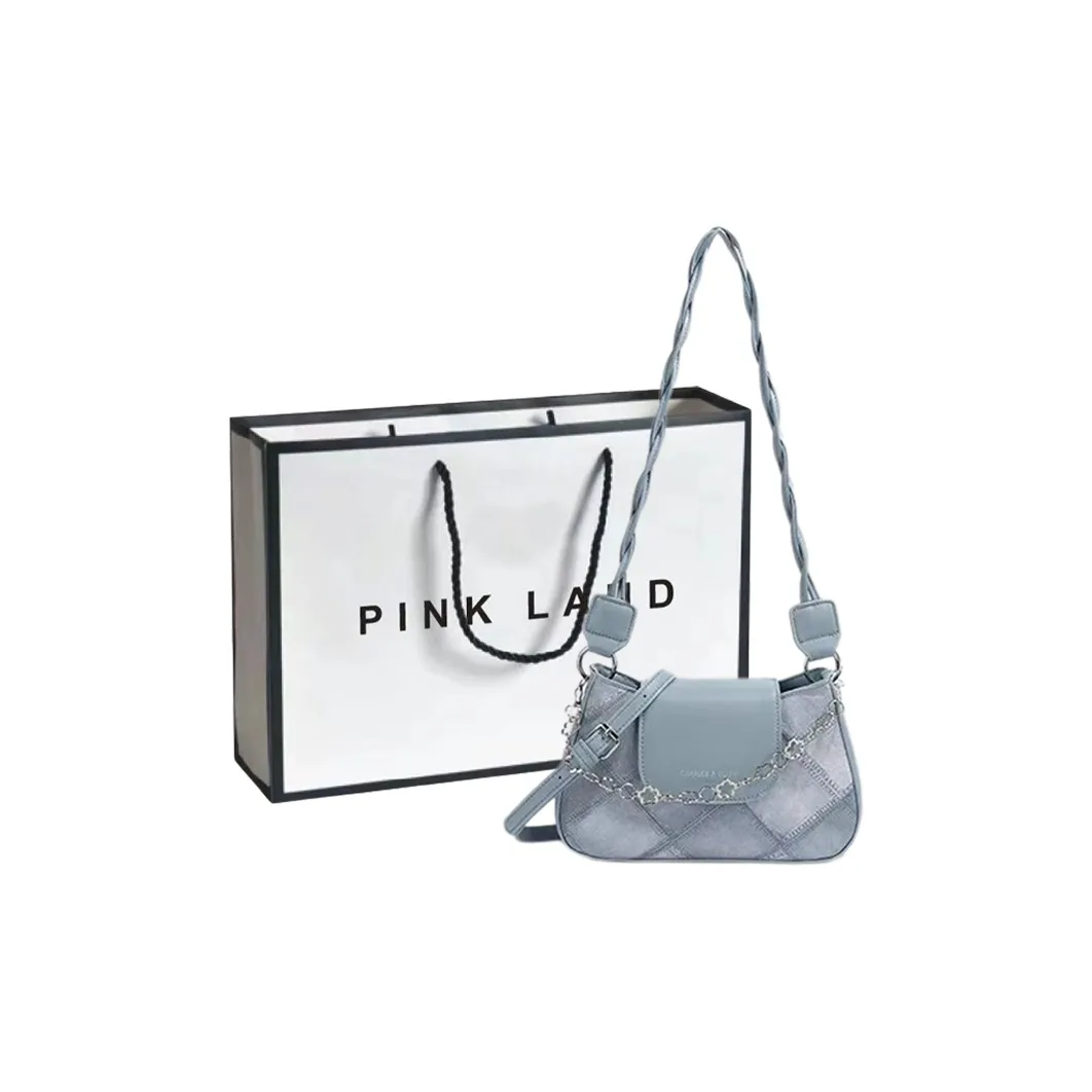 PINK·LAND ПУ (полиуретан) Сумка через плечо Стандартная Женская Синий Черный