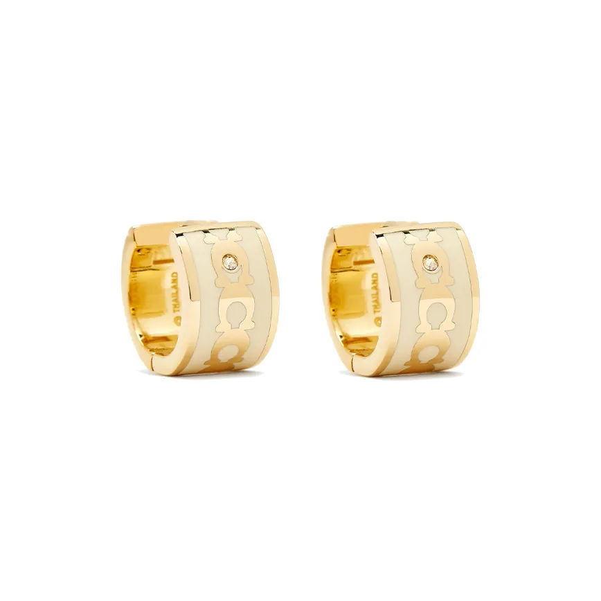 COACH Brass Earrings Women's Gold
