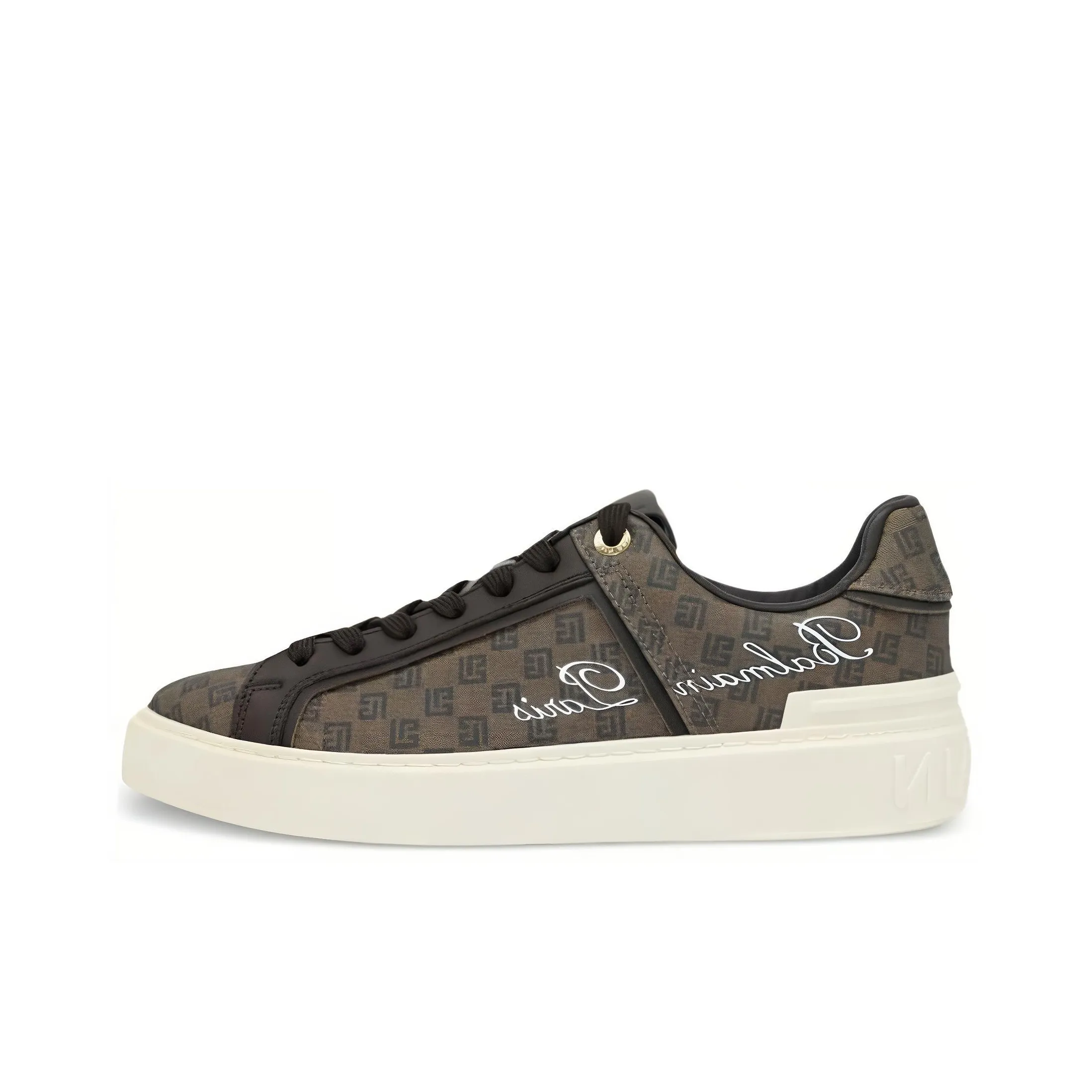 BALMAIN B-Court Monogram Lace-Up Sneakers Women's