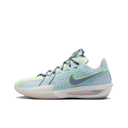 Nike Air ZOOM G.T. Cut 3 Баскетбольные кроссовки Низкие Ледниково-голубой/Ярко-оранжевый/Серый Сланец/Светло-синий цвет Унисекс