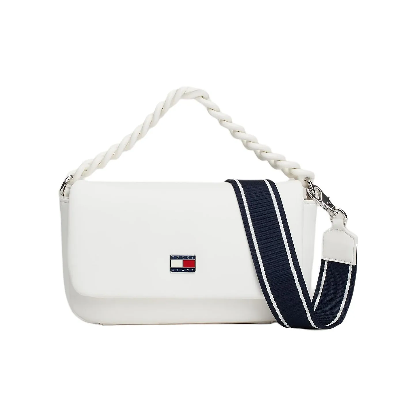 Tommy Hilfiger Polyurethane Handbag, Shoulder Bag, Crossbody Bag Trumpets Women's White