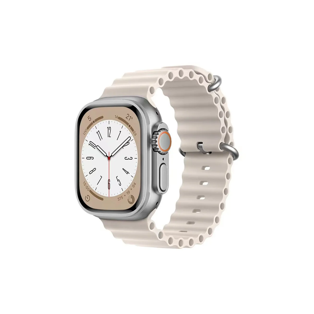 Akkerds Ремешок Apple Совместимость Силиконовый Материал Apple Watch S11 S10 S9 S8 210 мм 46 Часы Циферблат