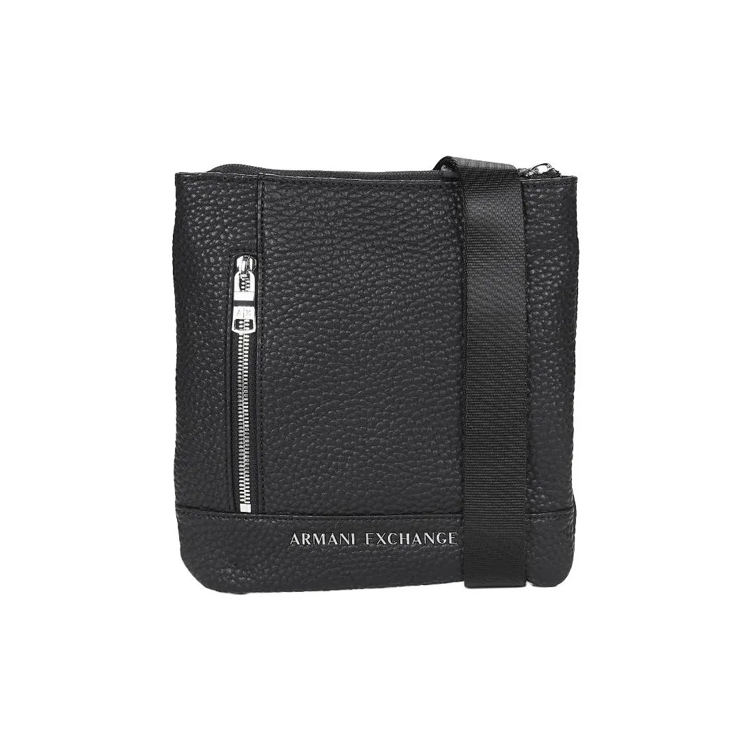 ARMANI EXCHANGEAE Eco Friendly Leather Crossbody Bag, Shoulder Bag Men's Black