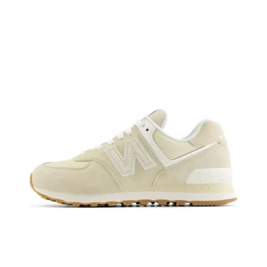 New Balance Амортизация Износостойкие Низкие Кроссовки для Бега Женские Бежевые