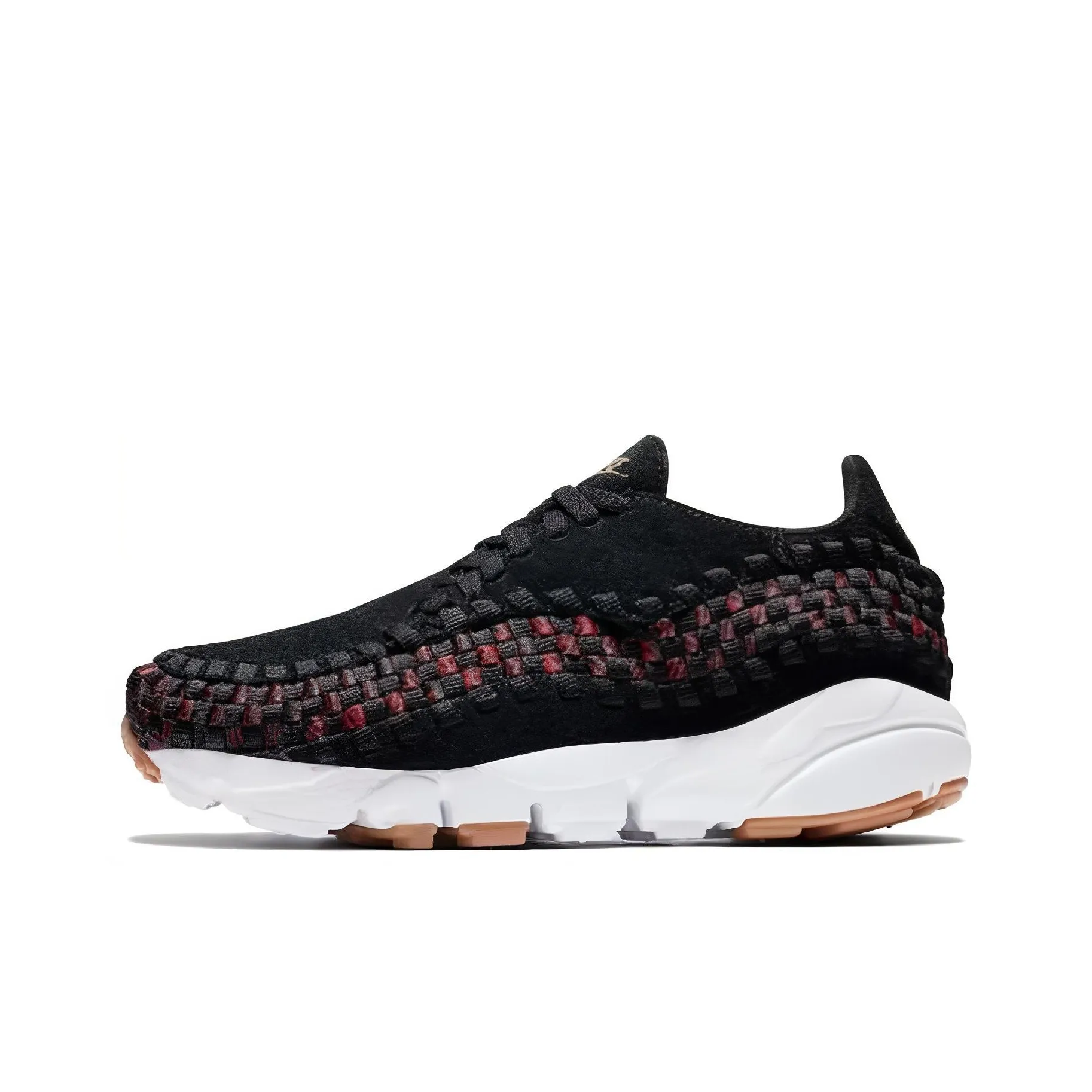 Nike Air Footscape Ткани вязаные Шок абсорберы Противоскользящие Низкий топ Повседневная обувь Унисекс Черный