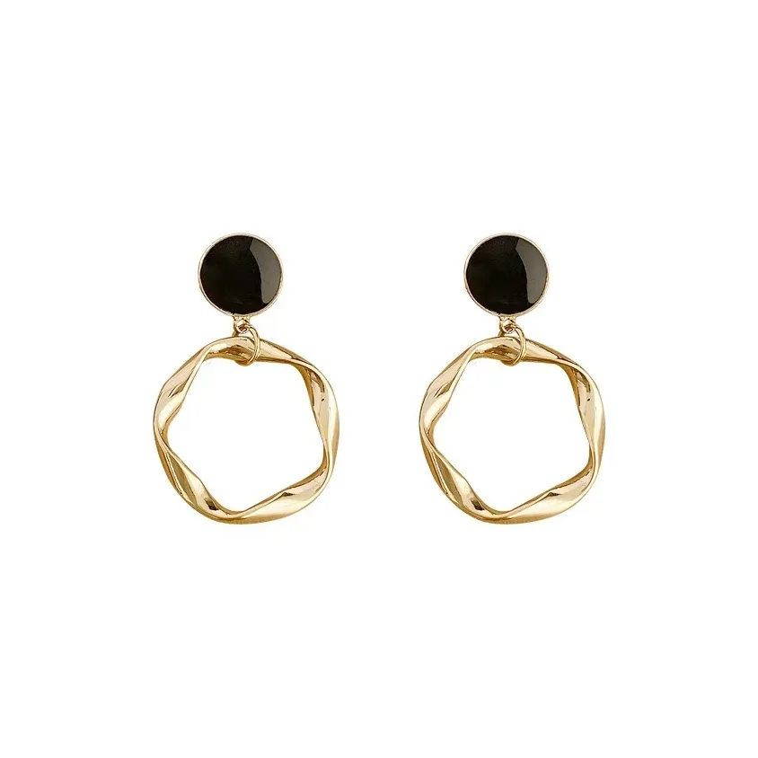 Yi Can S925 Серебряный Stud Настоящее Золото Покрытие Сплав Серьги-плечики Женские Золотые