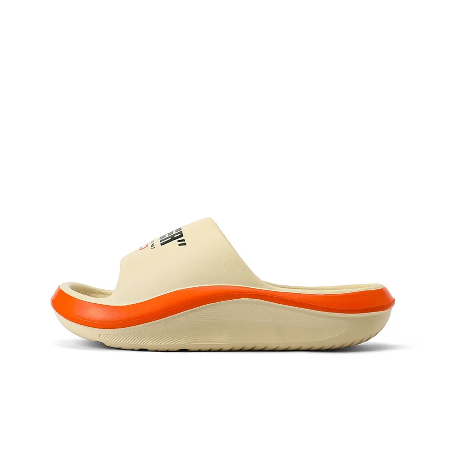DEERWAY Slide Slippers Men's Khaki Orange/Black/White