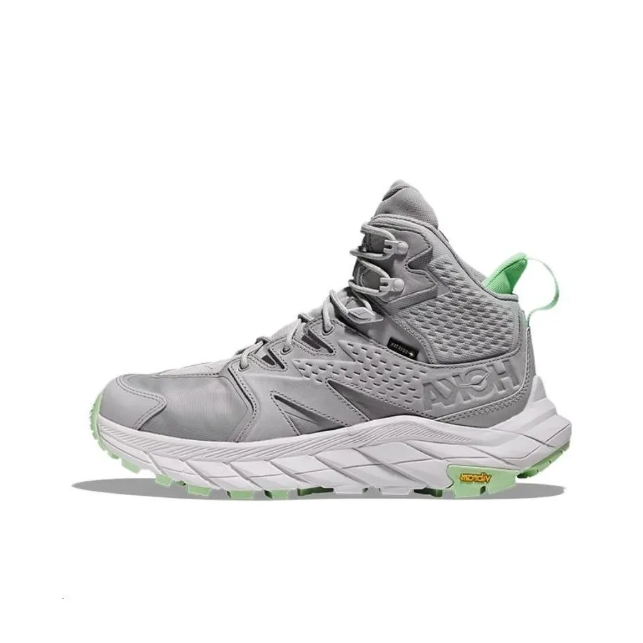 HOKA ONE ONE Anacapa GTX Mountaineering & Hiking Shoes Unisex Mid Top Gray/Cyan