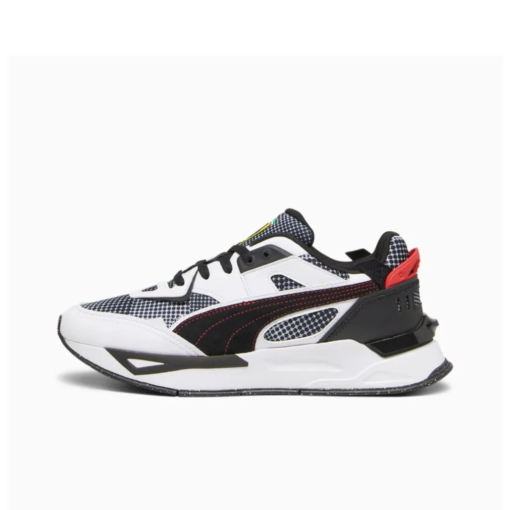 PUMA Scuderia Ferrari Амортизация Износостойкие Низкие Кроссовки для Бега Мужские Черно-Белые Серые