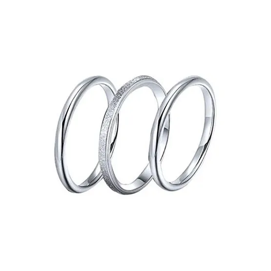 NATURALLYJOJO Кольца из титанового стального сплава Женское серебро