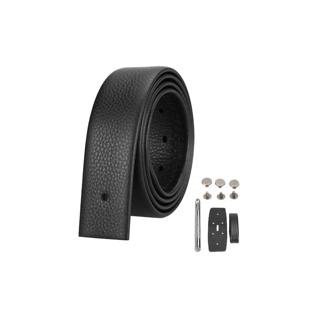 Cows Reign Зернистая кожа личи кожа ремень с Нет Голова Нет Голова пуговица And кожа ремешок кожа ремни мужской