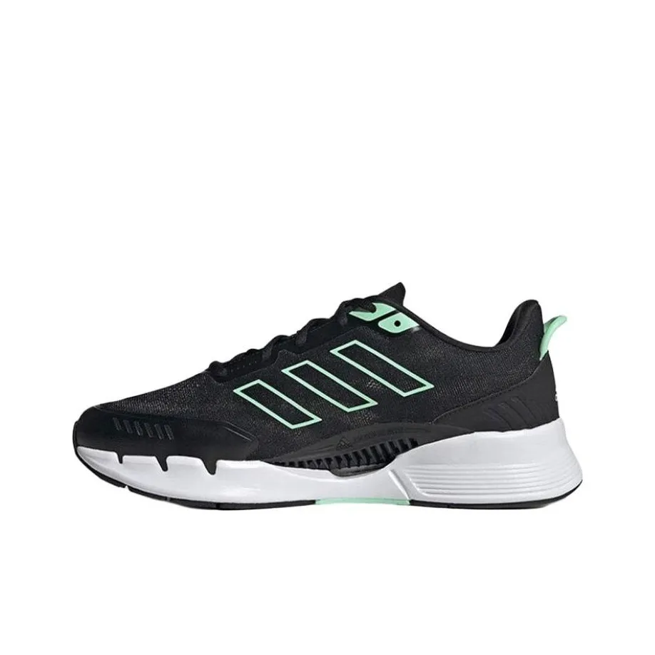 Adidas Climacool Venttack Аbrasion Resistant Низкие Беговые Кроссовки Унисекс Черные Зеленые