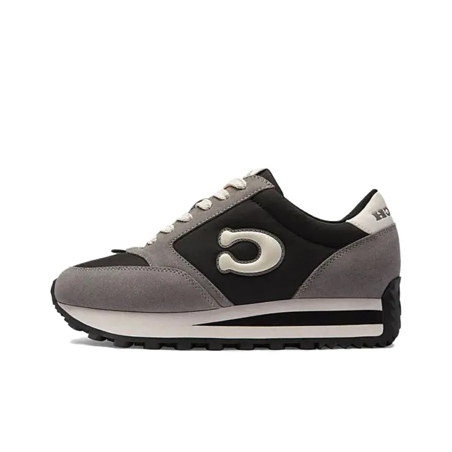 COACH Signature Low Top Casual Shoes Women's Black Gray Color
