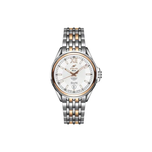ENICAR Механические Мужские Часы Movement 40 мм Белые