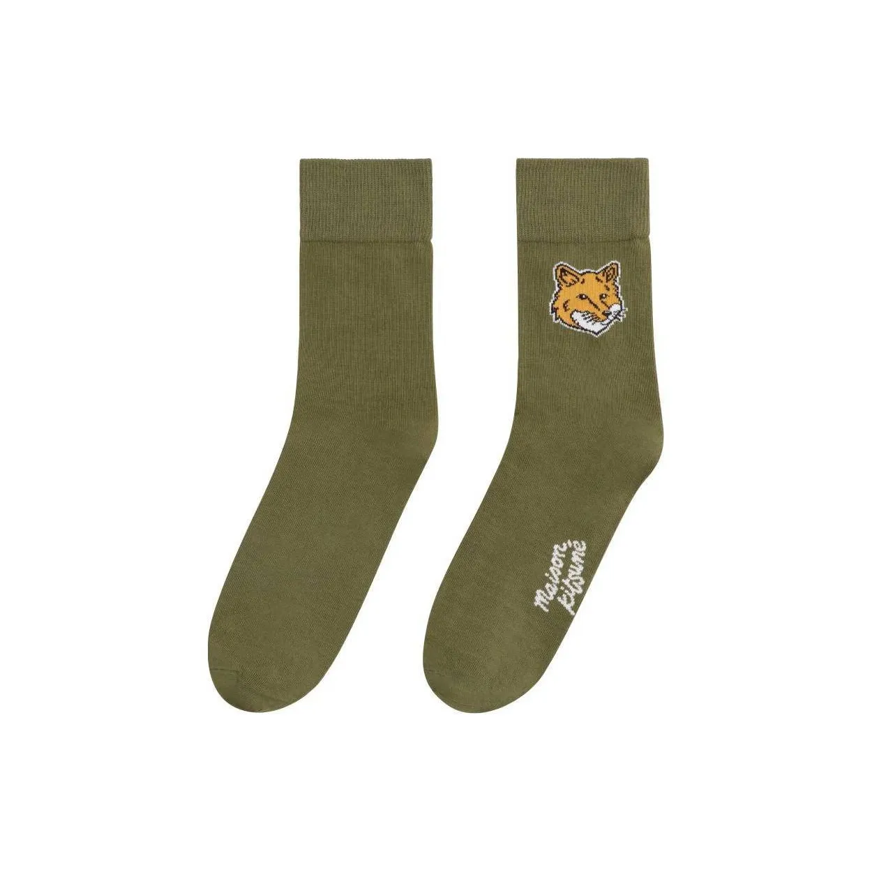 Maison Kitsuné Fox Head Intarsia Knit Socks