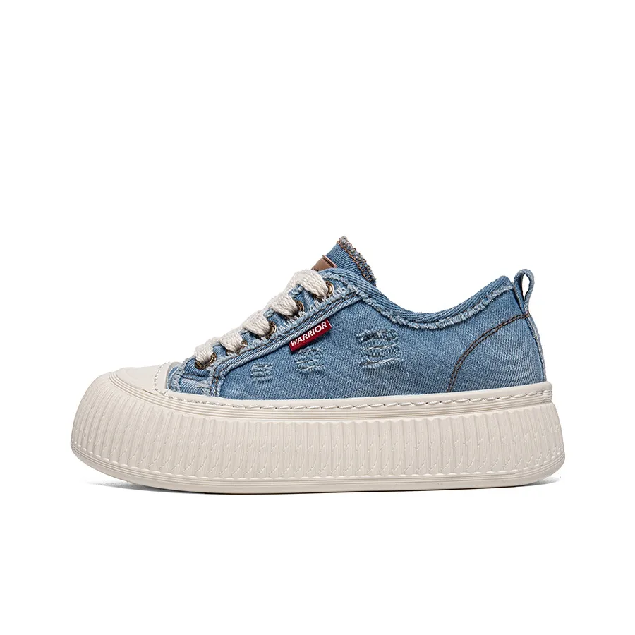 Warrior Durable Lightweight And Breathable Low Top Canvas Shoes Women's Light Blue