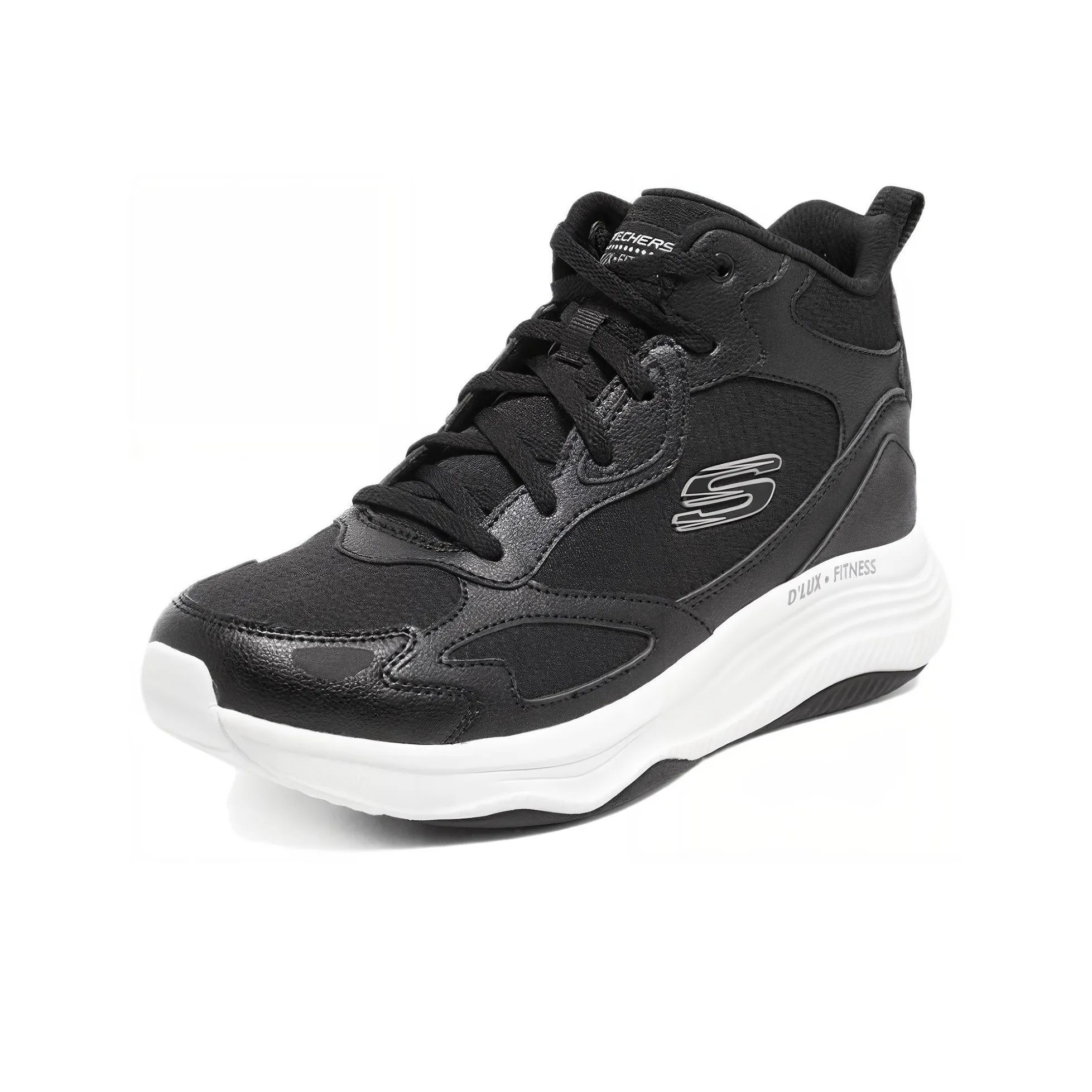 Skechers Cushioning Wear Resistant High Top Casual Shoes Women's Black
