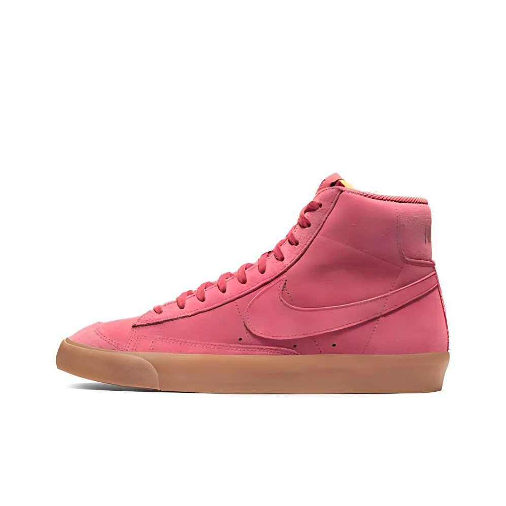 Nike Blazer '77 Замша Покрытие Slip-Resistant MID Топ Скейтборд Кроссовки Мужские Фуксия