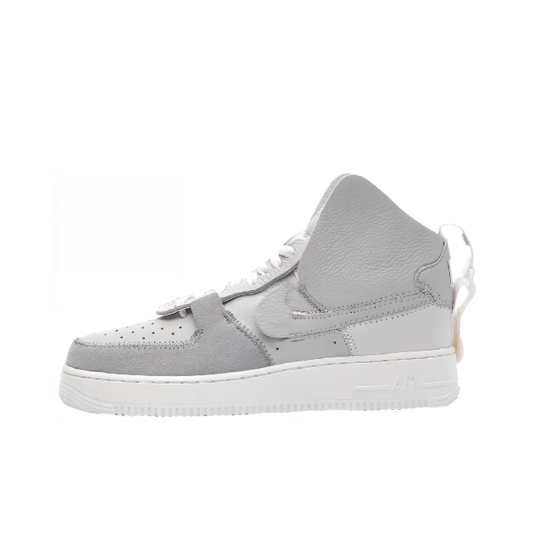 Nike Air FORCE 1 GREY High Топ Скейтборд Кроссовки Унисекс Белый Серый