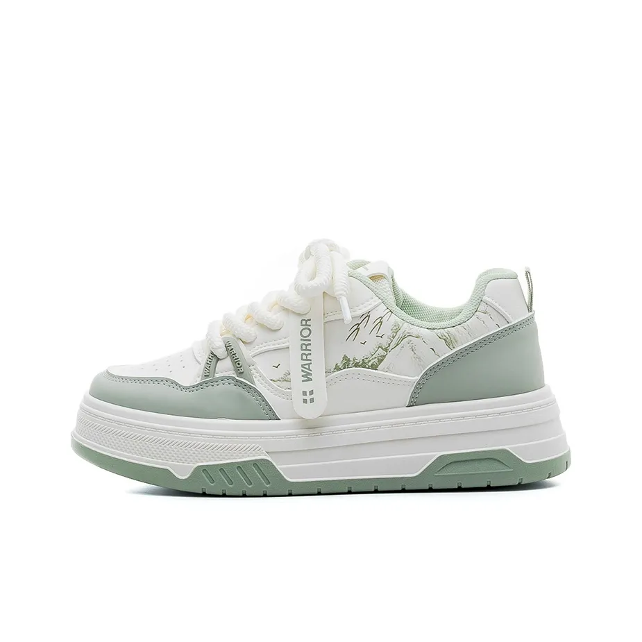 Warrior Аbrasion Resistant визуально увеличивает рост Низкие кроссовки для скейтбординга Женские Бежево-зеленый