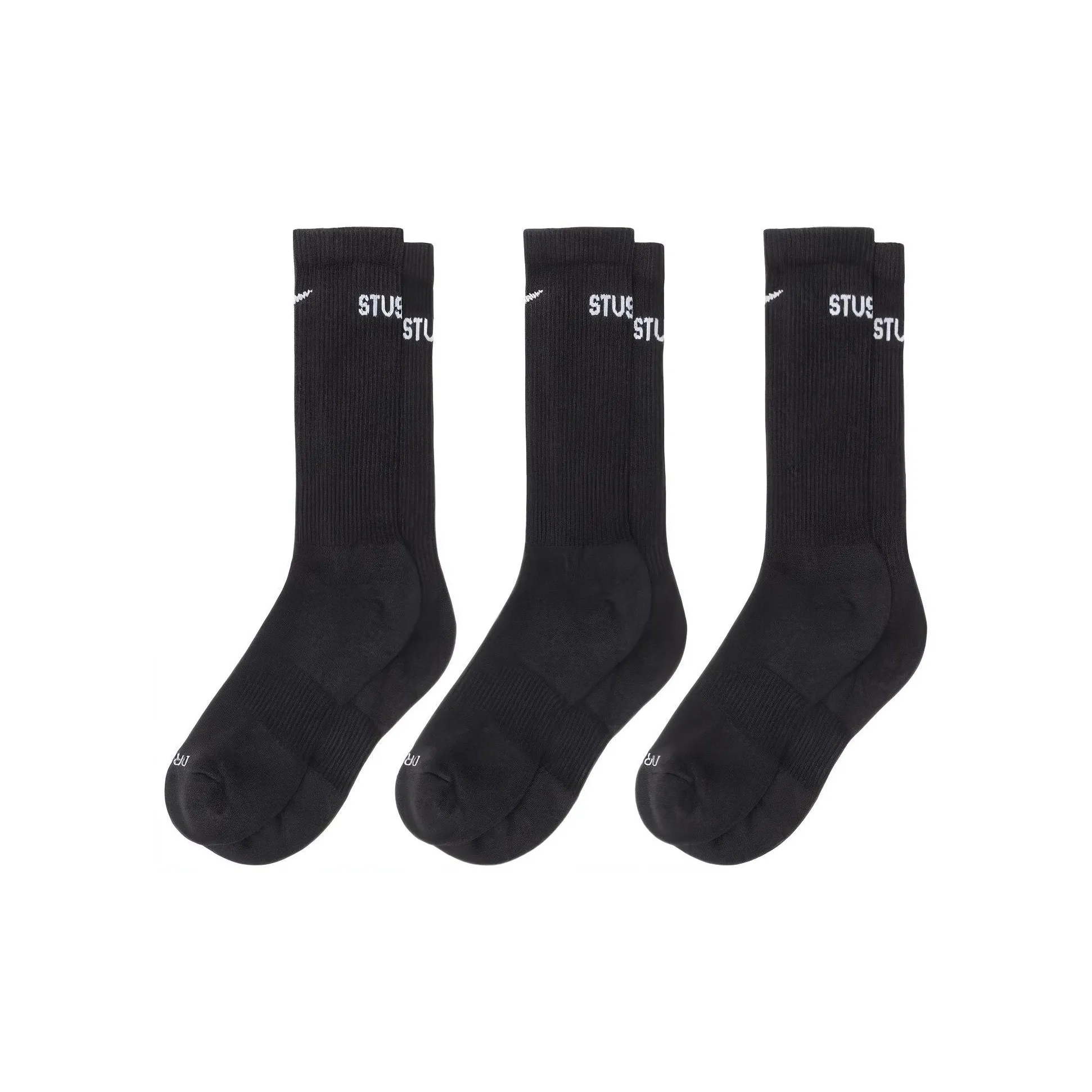 Носки Nike x Stussy Crew унисекс 3 упаковки черный