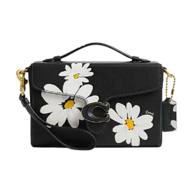 COACH Tabby Коровья кожа Сумка через плечо Сумка Маленькая Женская Смешанная Черная