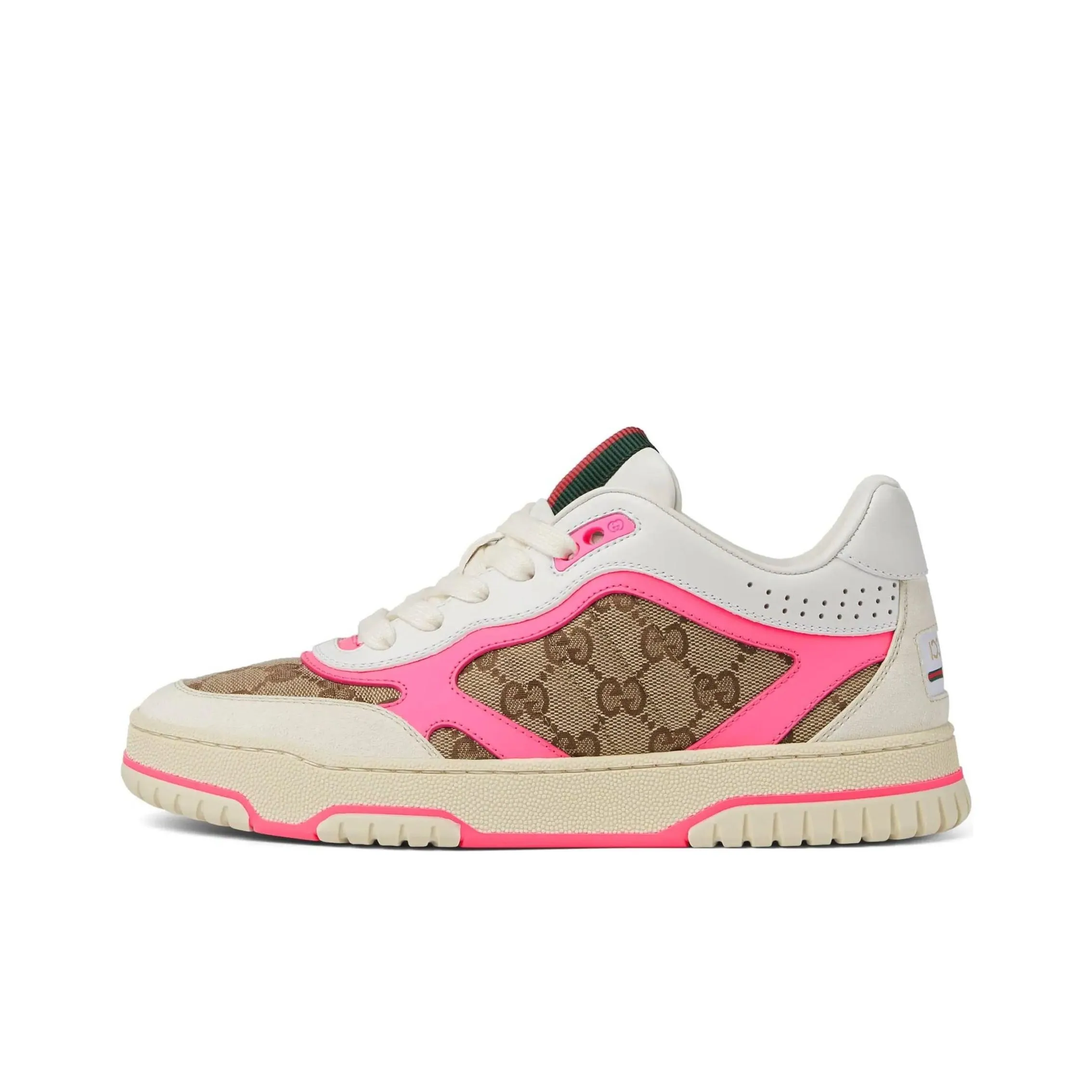 GUCCI RE Web 24SS Низкие Скейтборд Кроссовки Женские Бежевые