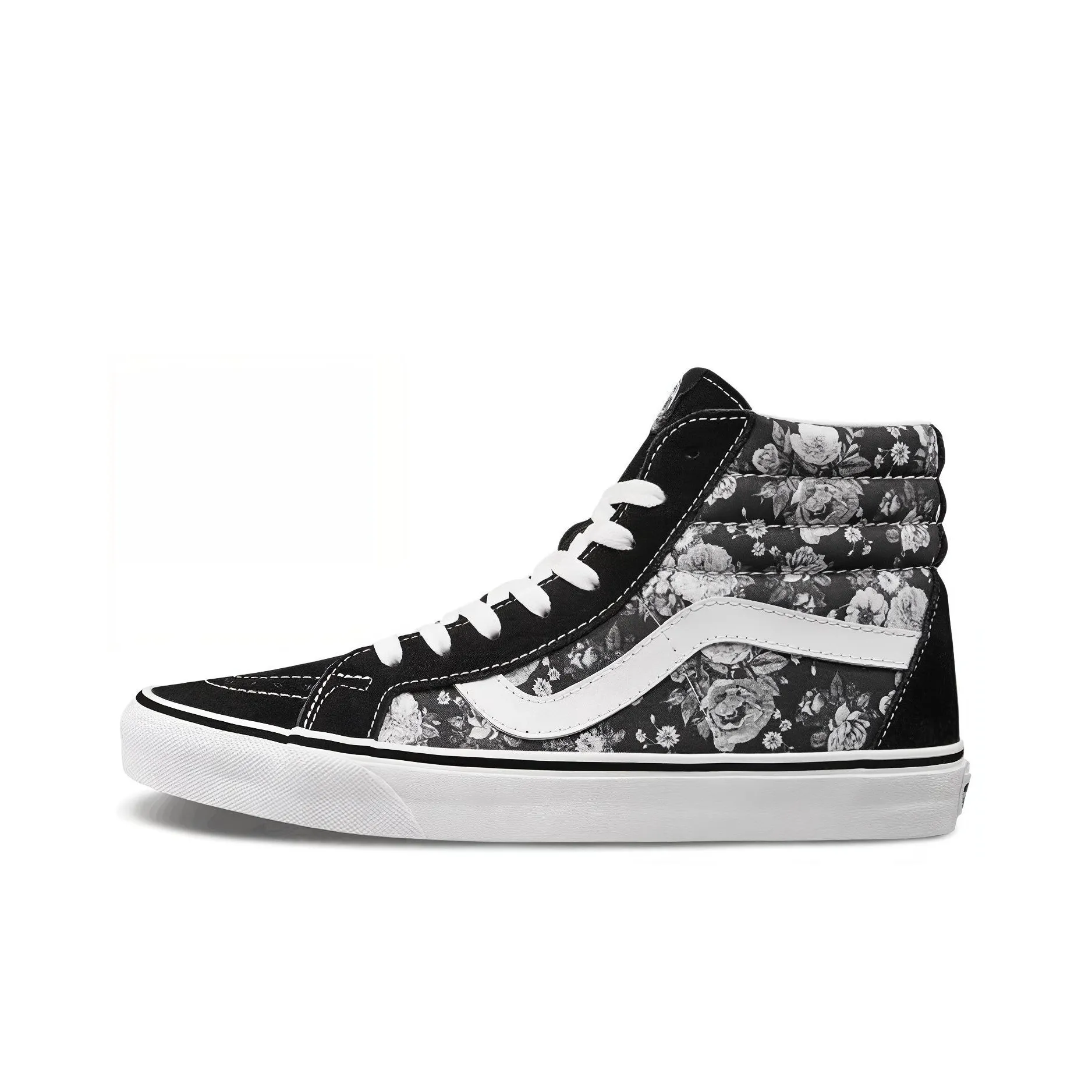 VANS SK8 Reissue Высокие Кроссовки для скейтбординга Унисекс Черный Белый