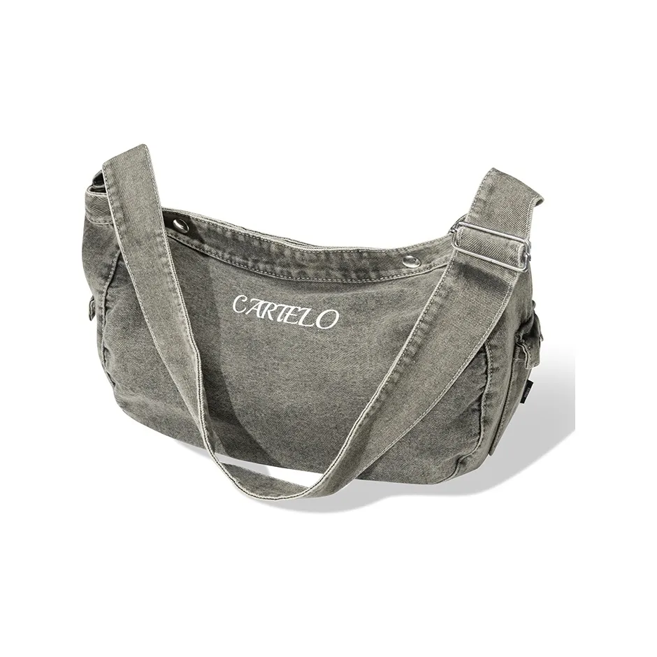 CARTELO Denim Shoulder Bag Crossbody Bag Tote Handbag Unisex Multicolor